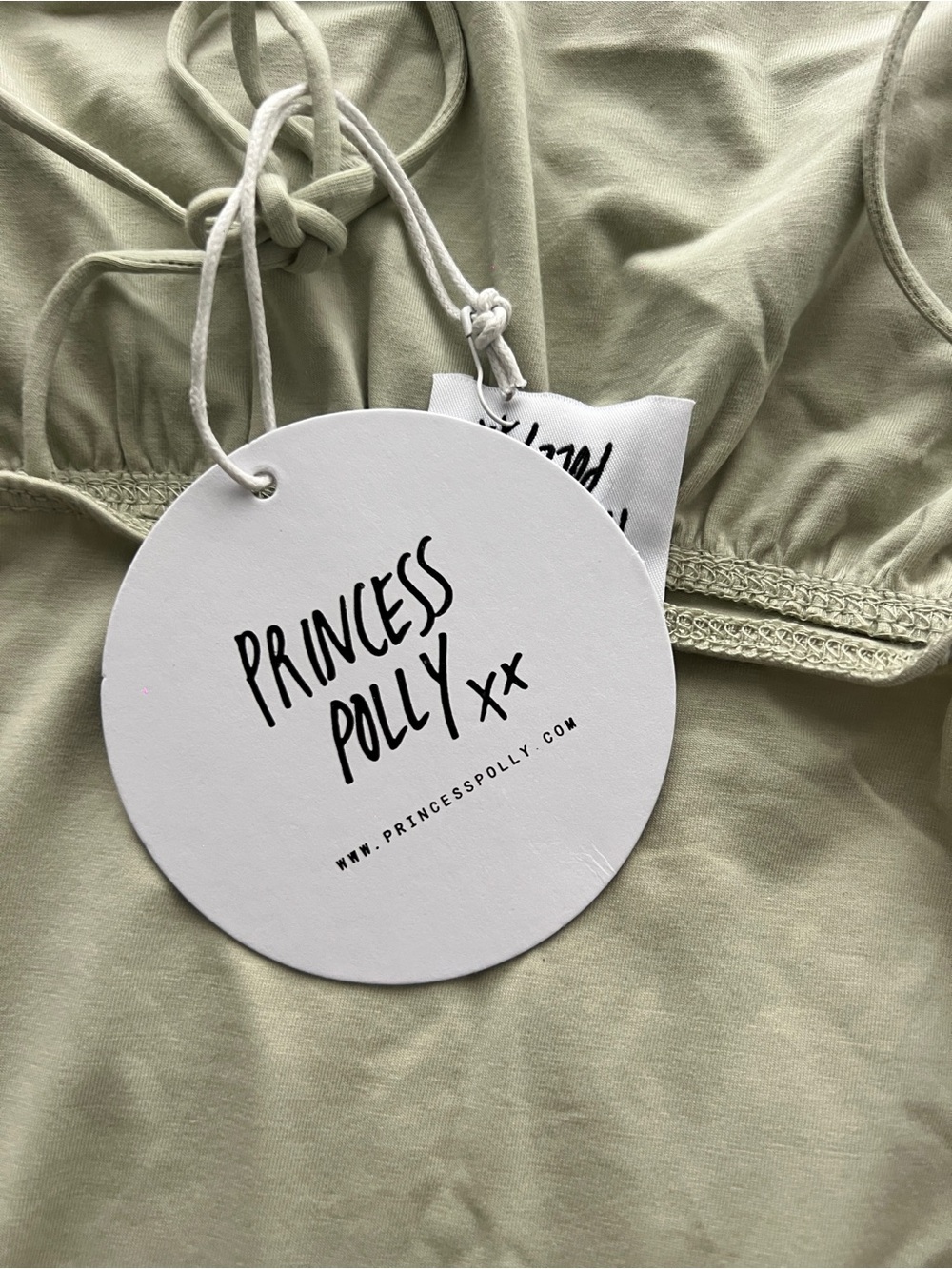 NEW Princess Polly Sage Mini Dress - Picture 3 of 5